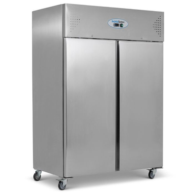 Pentland Upright Double Hinged Door Gastronorm Refrigerator Koldbox KXR1200 Left Side Angled View