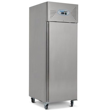 Pentland Upright Single Hinged Door Gastronorm Refrigerator Koldbox KXR600 Left Side Angled View