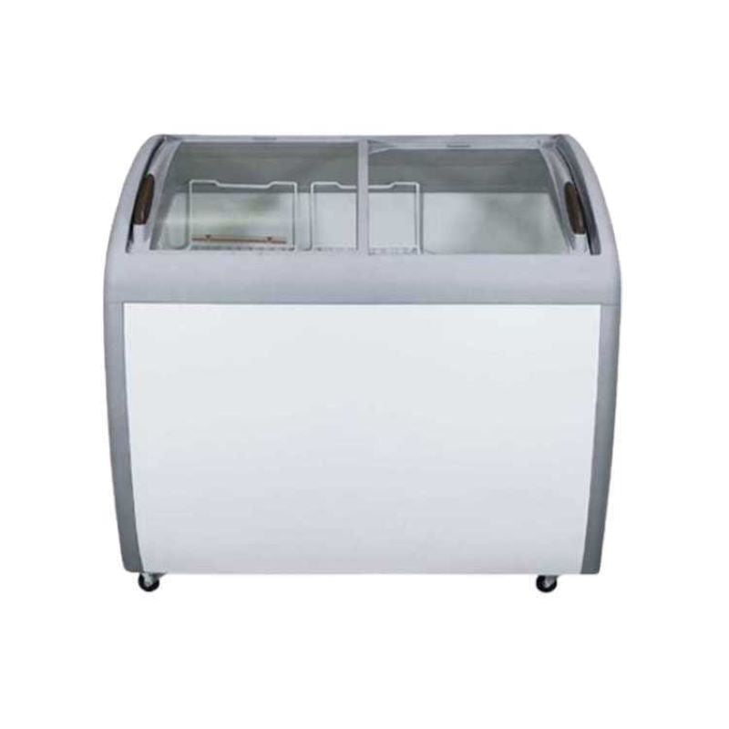 Koolmax KMF200IC White Glass Lid Chest Freezer