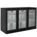 Pentland Low Height Triple Hinged Glass Door Bottle Cooler Blizzard LOWBAR3 Left Side Angled View