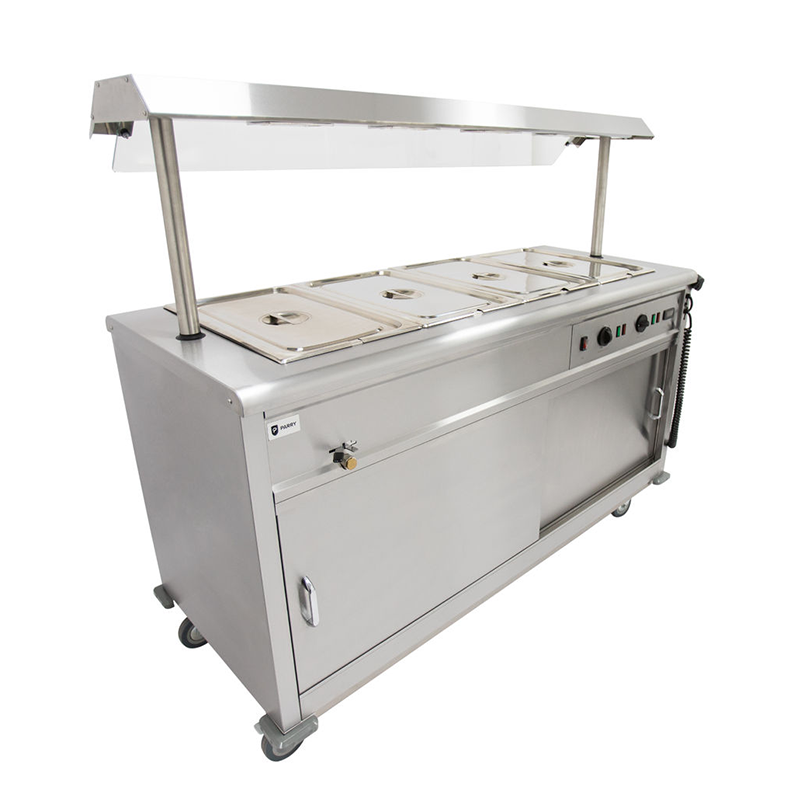 Parry Mobile Bain Marie Servery with Gantry MSB15G Left Side View