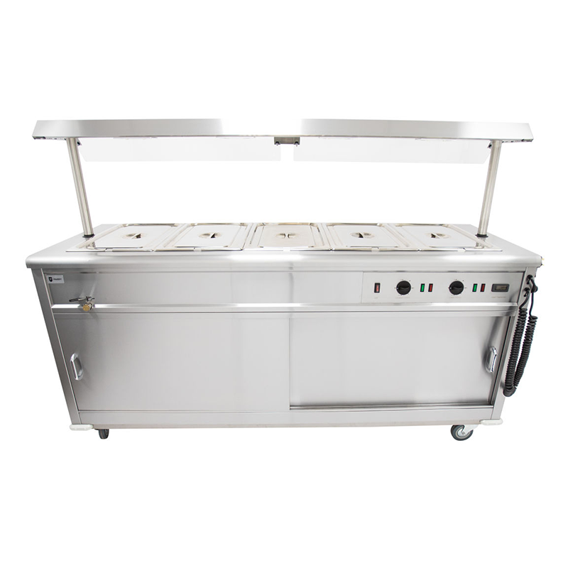 Parry Mobile Bain Marie Servery with Gantry MSB18G Front View