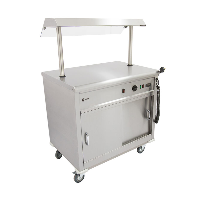 Parry Mobile Flat Top Servery with Gantry MSF9G Left Side View