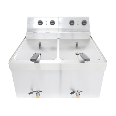 Parry Double Table Top Electric Fryer NPDF3 Front View