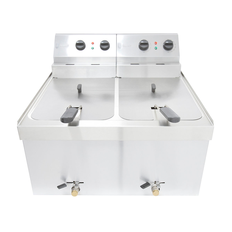 Parry Double Table Top Electric Fryer NPDF3 Front View