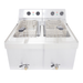 Parry Double Table Top Electric Fryer NPDF6 Open Front View