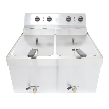 Parry Double Table Top Electric Fryer NPDF9 Front View