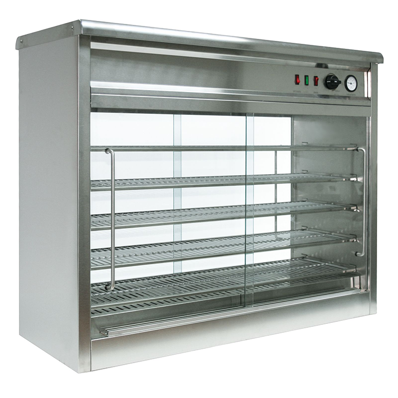 Parry Pie Master Pie Cabinet With Glass Back PC140G Left Side View