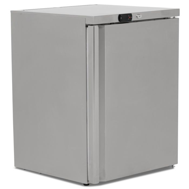 Pentland Single Hinged Door Under Counter Freezer Blizzard UCF140 Left Side Angled View