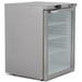 Pentland Single Hinged Glass Door Under Counter Refrigerator Blizzard UCR140CR Left Side Angled View