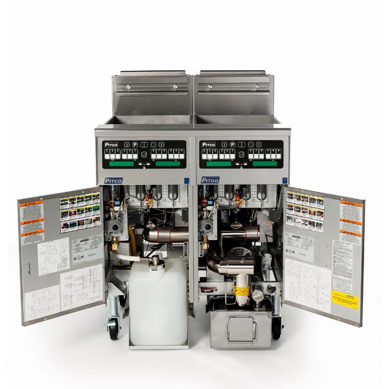 Pitco ROV SSH14LV Large Capacity 4-Vat Gas Frysuite with Filtration