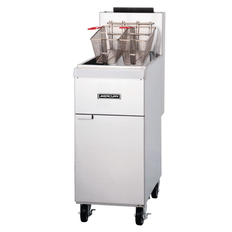 Mercury MF-35T Commercial Single Tank Freestanding Gas Fryer