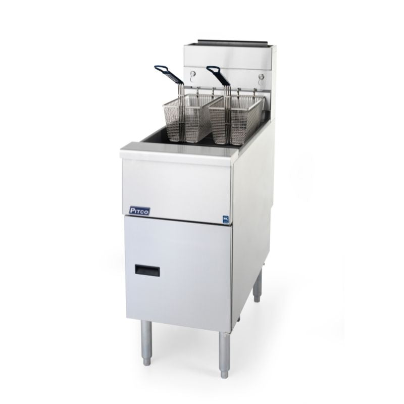 Pitco Solstice SG14S Single Tank Commercial Gas Fryer