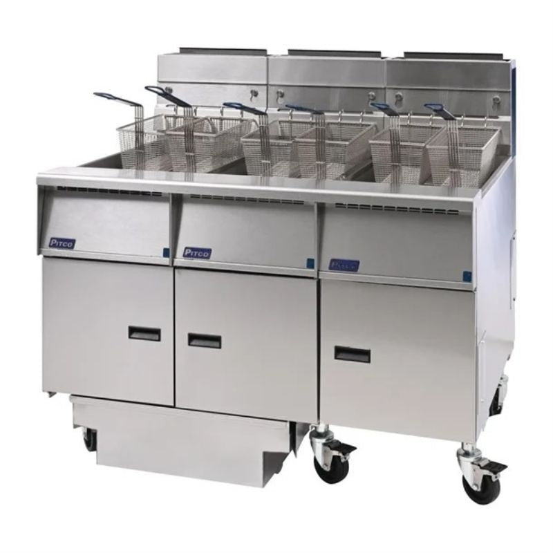 Pitco Solstice SG14RS Commercial Gas Frysuite with Built-In Filtration
