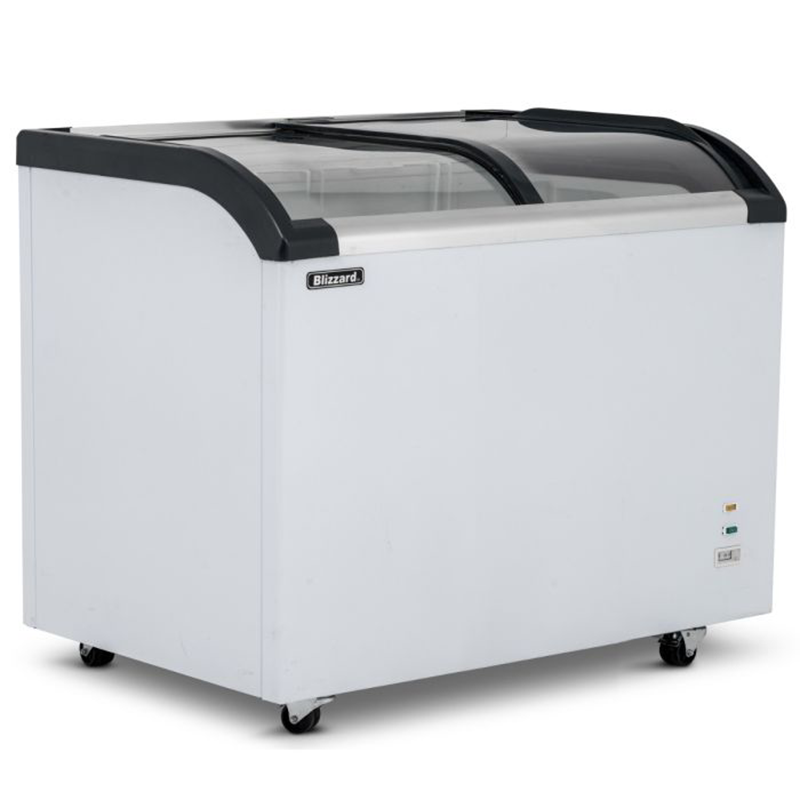 Blizzard BDF22 220L Curved Glass Lid Freezer