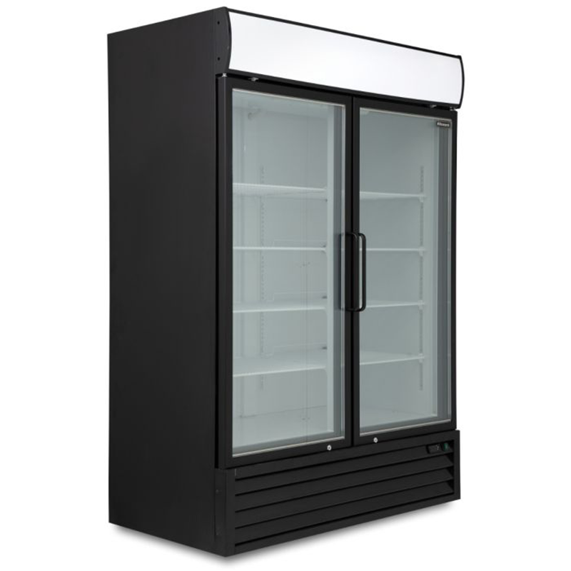 Blizzard GDF1200 Double Hinged Glass Door Freezer Display Merchandiser