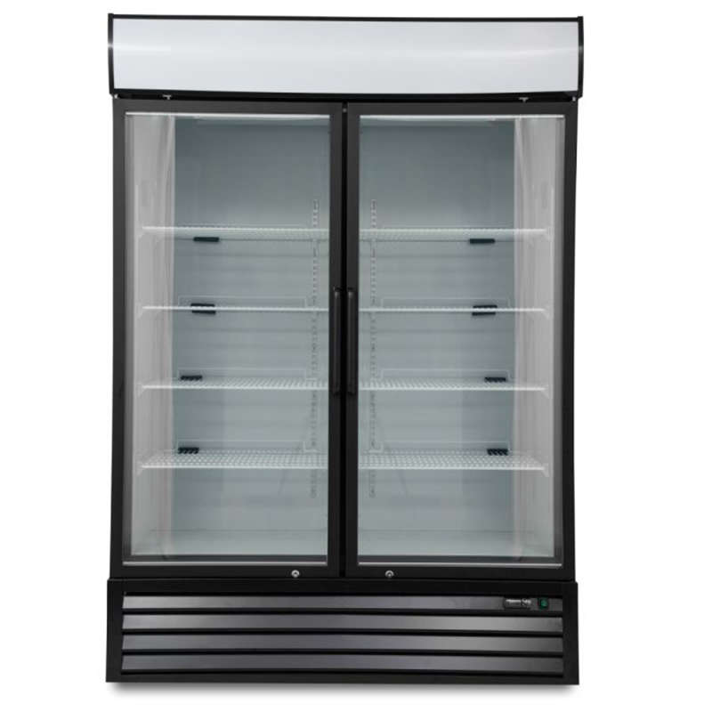 Blizzard GDF1200 Double Hinged Glass Door Freezer Display Merchandiser