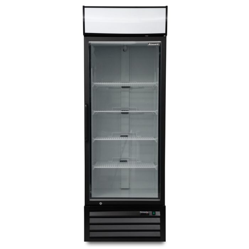 Blizzard GDF600 Single Hinged Glass Door Freezer Display Merchandiser