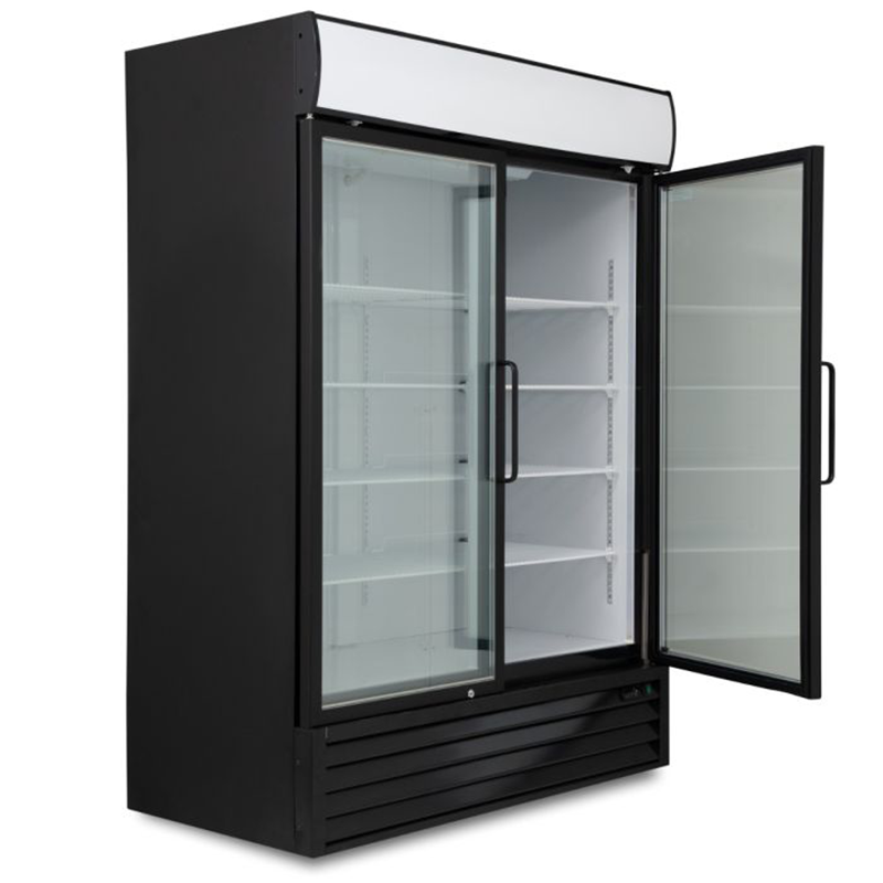 Blizzard GDF1200 Double Hinged Glass Door Freezer Display Merchandiser