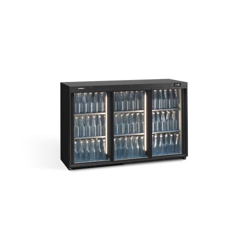 Gamko Maxiglass MG3/315SD Maxiglass Sliding Glass Triple Door Undercounter Bottle Cooler, 315 Litres