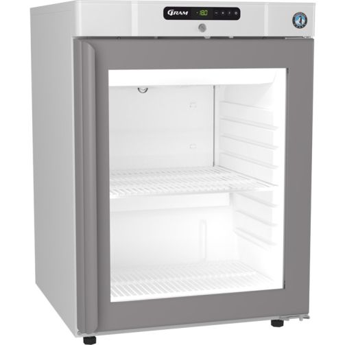 Hoshizaki Compact FG220 L-DR G U Glass Single Door White Undercounter Display Freezer, 123 Litres