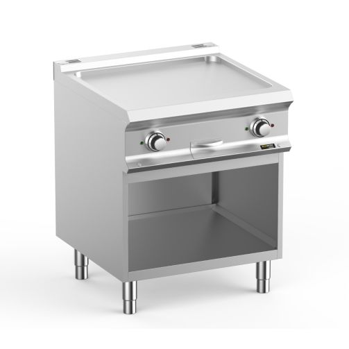 Hobart Ecomax HEFTBE77AL Smooth Griddle on Open Cupboard, 10kW