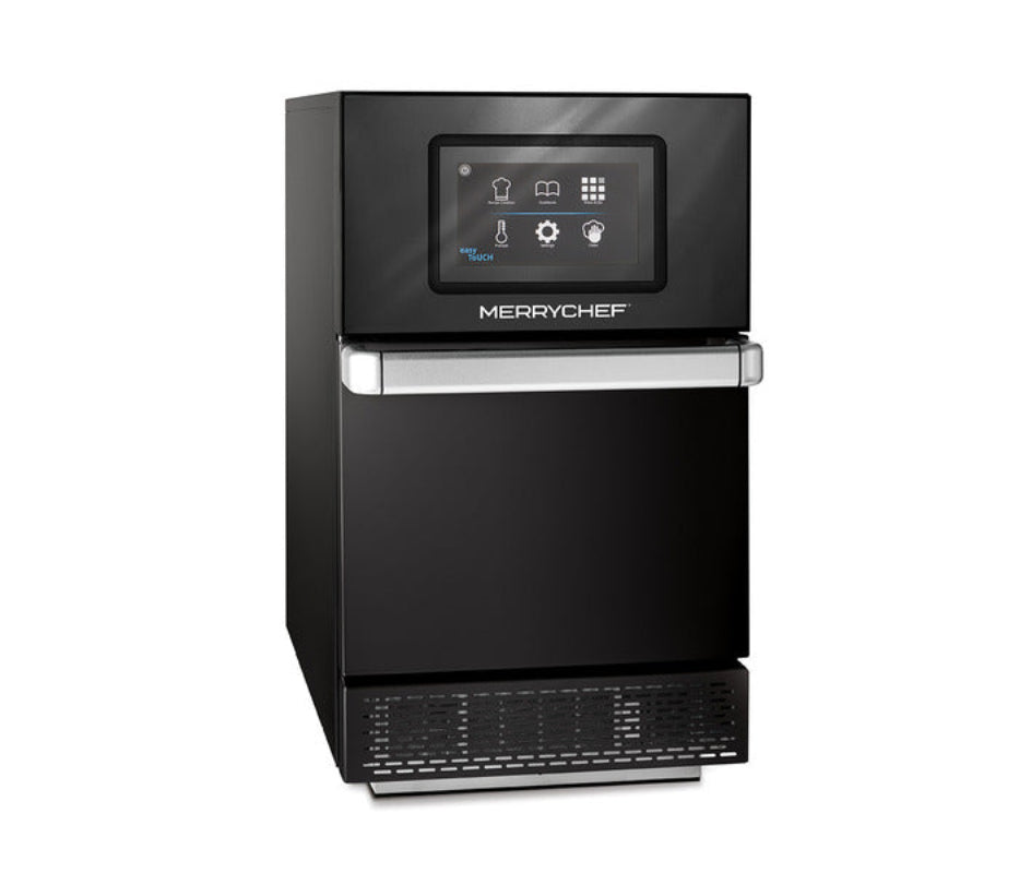 Merrychef conneX X12 SP Black Angled Front View With Closed Oven Door