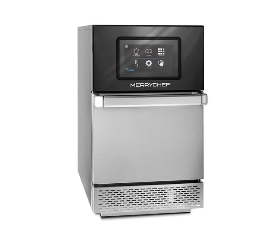 Merrychef conneX X12 HP Stainless Steel - Angled Front View With Closed Oven Door