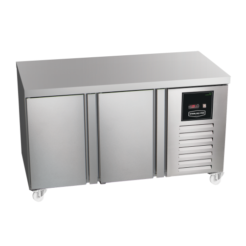 Sterling Pro Green SPI-6-150-20-NS Stainless Steel 2 Door Fridge Counter, 600mm Deep