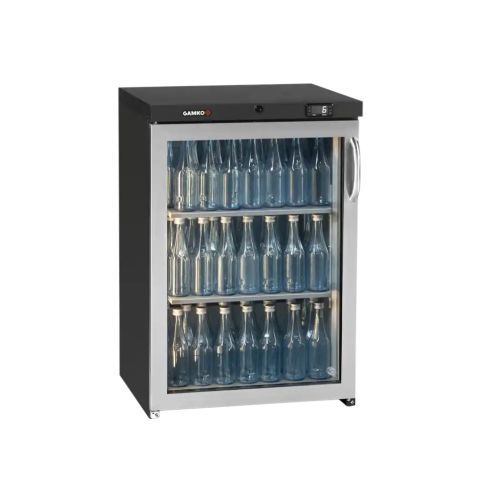 Gamko LG3-150LGCS Maxiglass Low Height Stainless Steel Framed Glass Door Bottle Cooler, 125 Litres