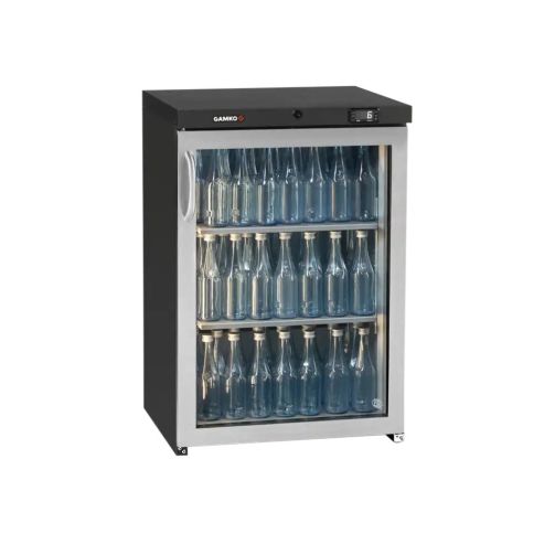 Gamko LG3-150RGCS Maxiglass Low Height Stainless Steel Framed Glass Door Bottle Cooler, 125 Litres