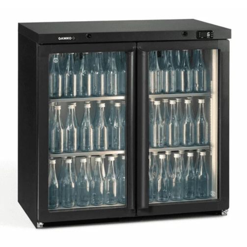 Gamko LG3-250G Maxiglass Low Height Glass Double Door Bottle Cooler, 204 Litres