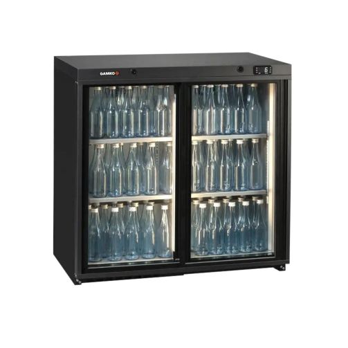 Gamko LG3-250SD Maxiglass Low Height Sliding Glass Double Door Bottle Cooler, 204 Litres