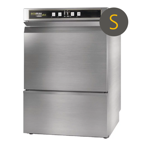 Hobart Ecomax G415S-10D 400mm Capacity Frontloading Commercial Glasswasher with Integral Water Softener & Drain Pump, 16 Pint Capacity