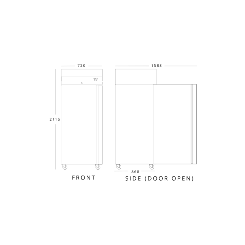 INOMAK CBP172 SINGLE DOOR Heavy Duty 2/1 Freezer 654L