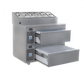 Adande VCS2 Series - Two Drawer Saladette Side Engine - VCS2/CW/S2 - Angled Front View With Open Drawers